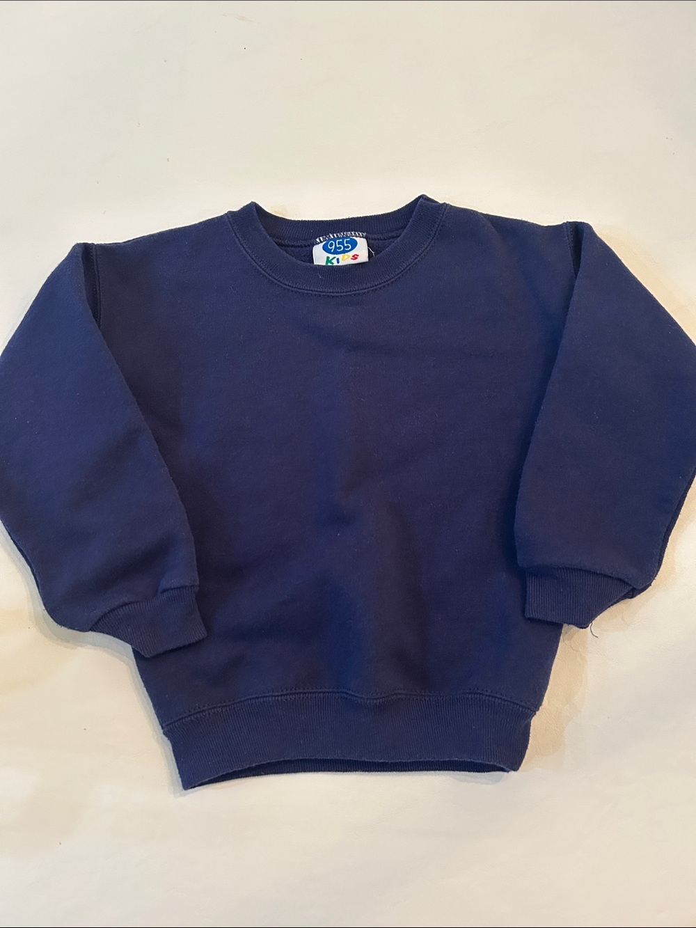 Vintage Navy Kids Crewneck Sweatshirt